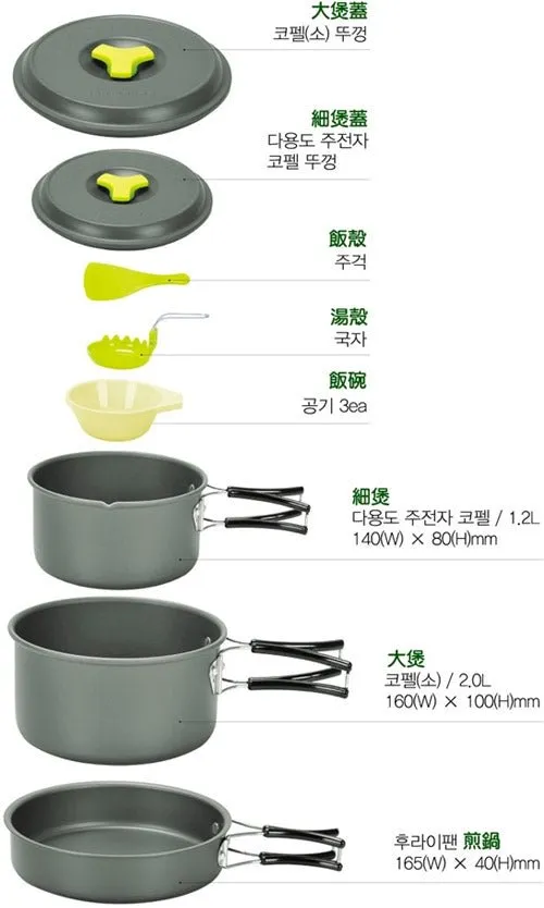 韓國製 Snowline Outdoor Cooker Cookset 1-2人鍋具套裝