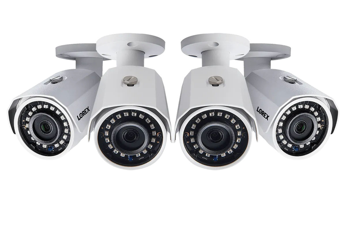 1080p HD Weatherproof Night-Vision Security Cameras (4-pack)