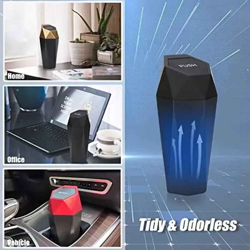2-Piece: Compact Car Mini Trash Can