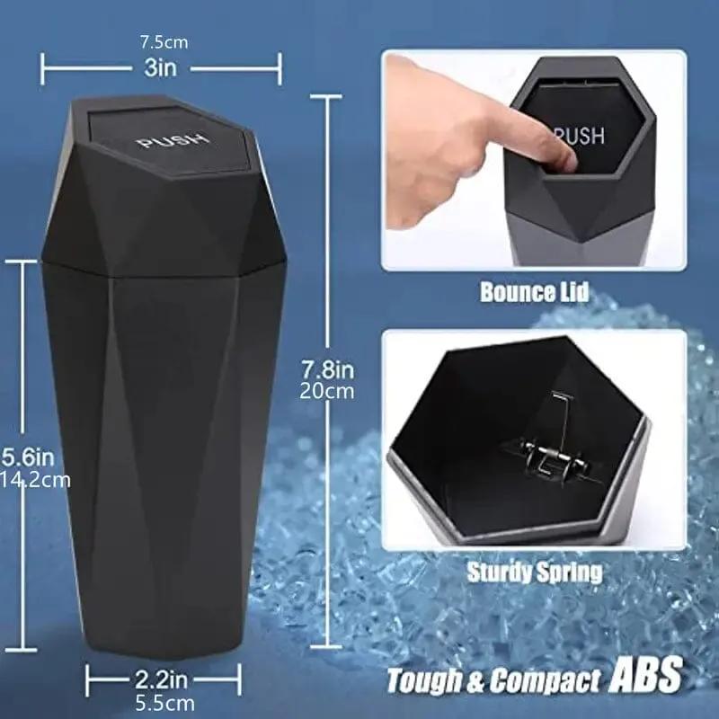 2-Piece: Compact Car Mini Trash Can