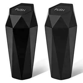 2-Piece: Compact Car Mini Trash Can