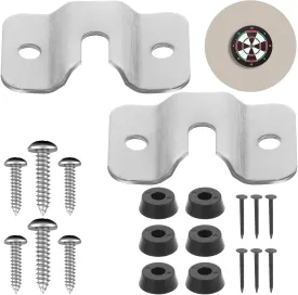 2Set Dartboard Hanger, Stainless Steel Dartboard Mounting Bracket Wall Bracket with Screws for Hanging Dartboard Dart Games