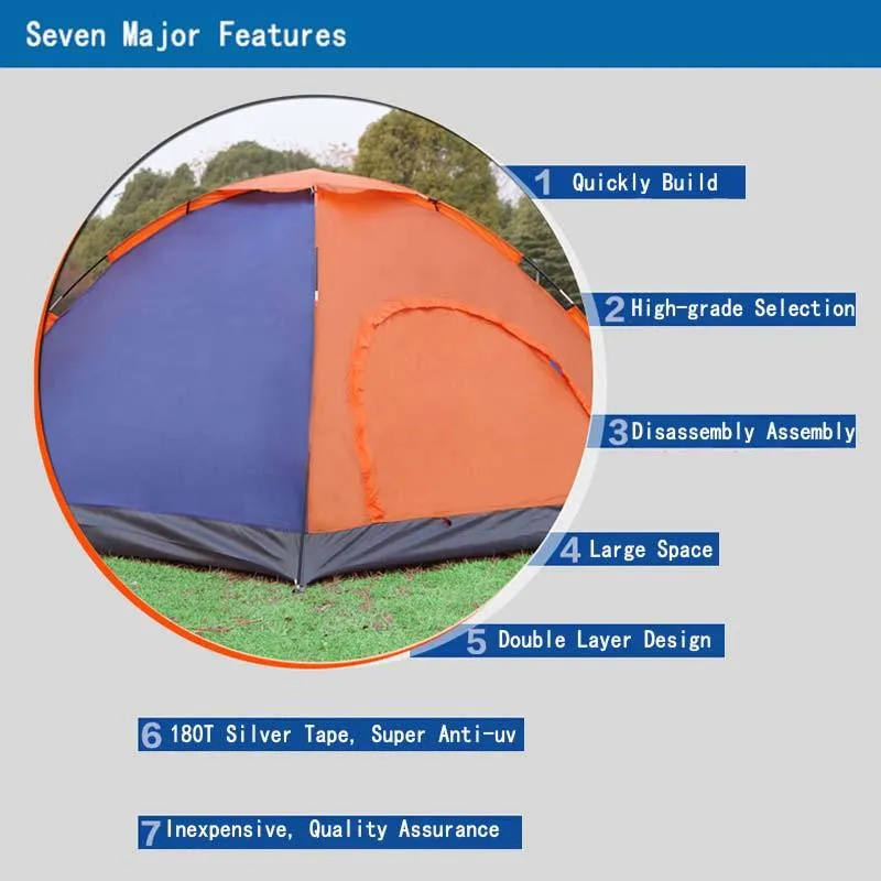 3-4 Person Double Layers Hiking Tent