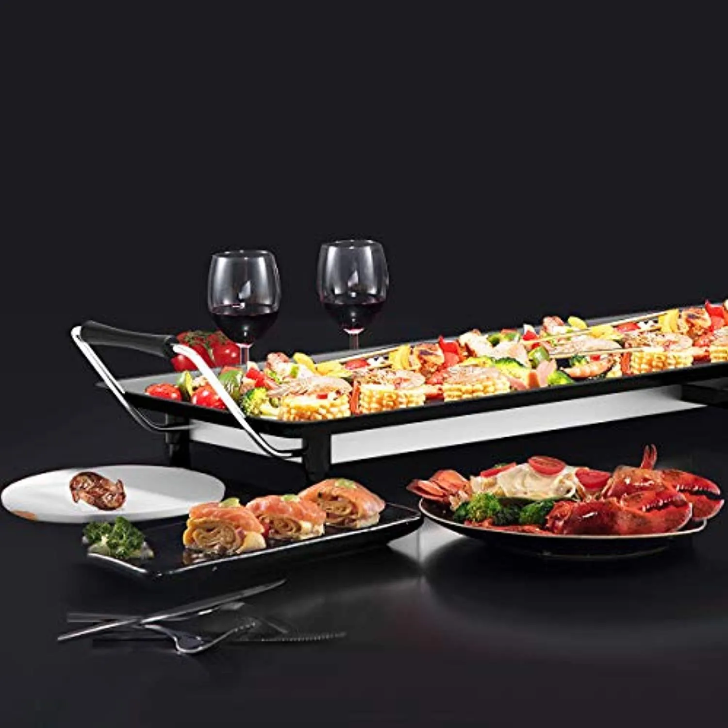 35" Electric Teppanyaki Table Top Grill Griddle BBQ Barbecue Nonstick