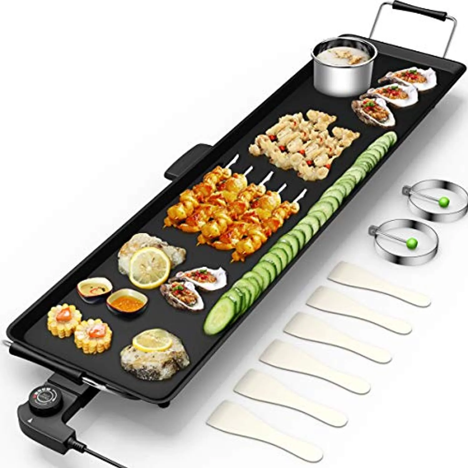 35" Electric Teppanyaki Table Top Grill Griddle BBQ Barbecue Nonstick