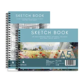 A5 Artist Sketch Book - Assorted Blank Pages Drawing Durable Cover Protection Drawing