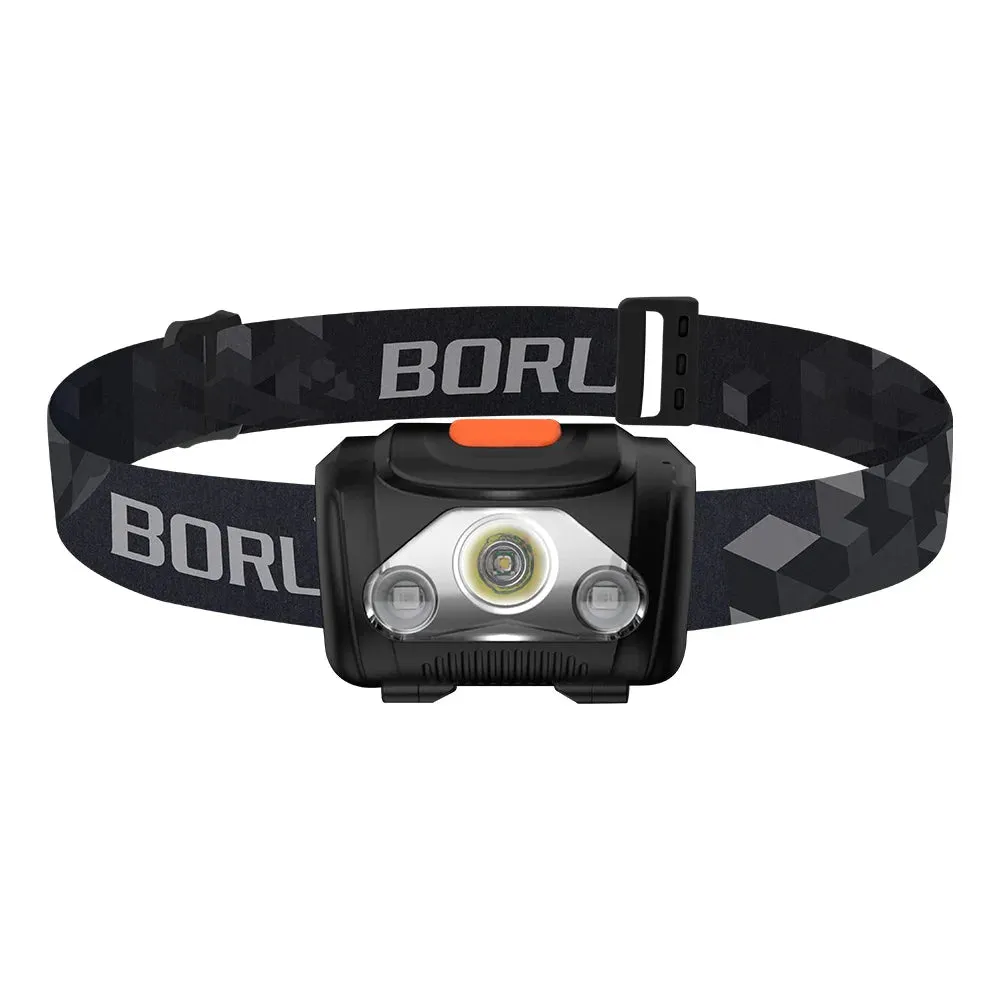 BORUiT XPE 2835 LED Mini Headlamp 4-Mode ABS Headlight IPX4 Waterproof Head Torch by AAA Battery Fshing Hunting Lantern
