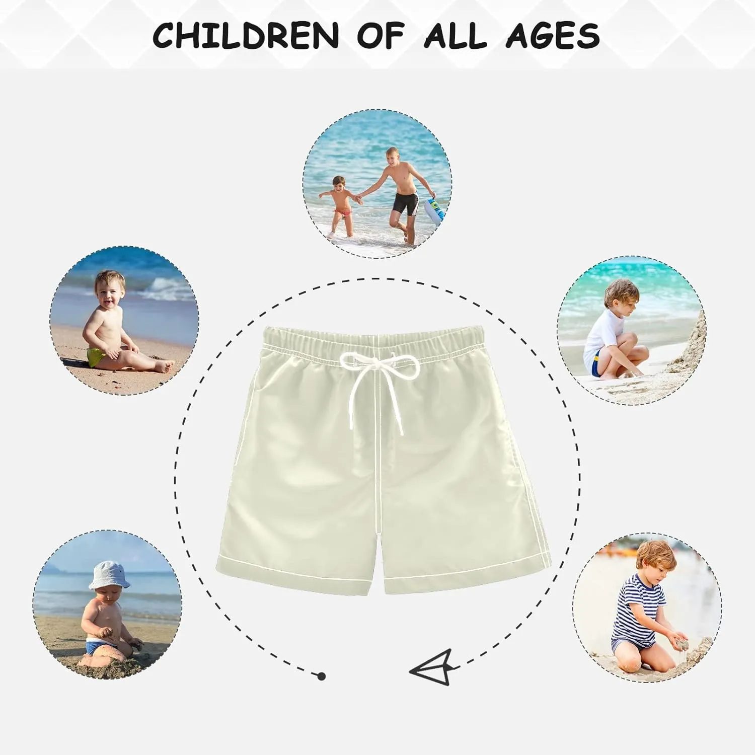 Boys Swim Trunks Summer Drawstring Toddler Swim Board Shorts Quick Dry Little Boys Bathing Suit Beach Hawaii Vacation 2T-16