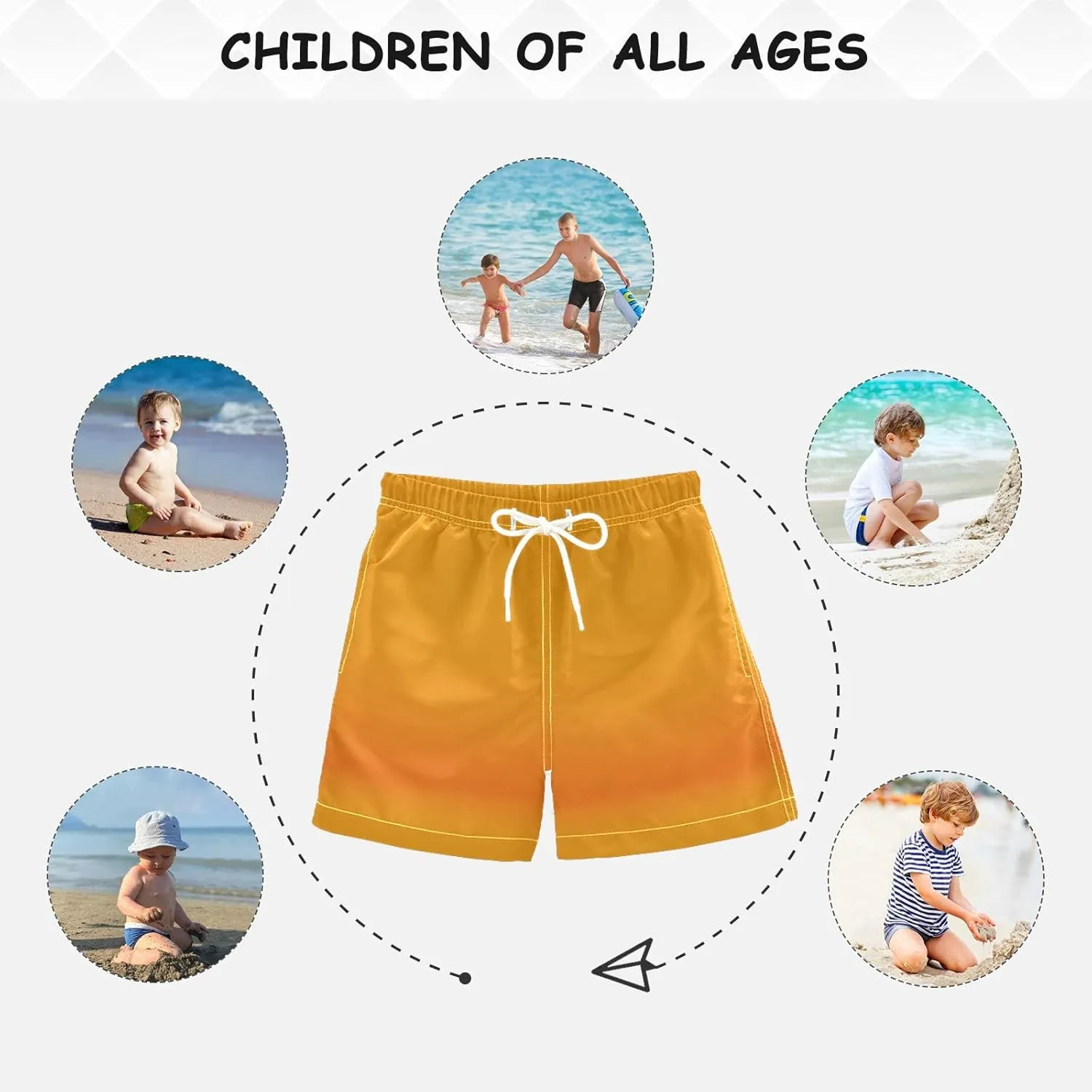 Boys Swim Trunks Summer Drawstring Toddler Swim Board Shorts Quick Dry Little Boys Bathing Suit Beach Hawaii Vacation 2T-16