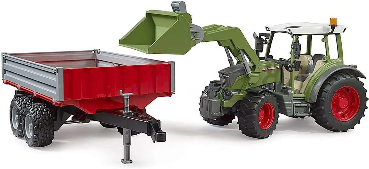 Bruder Fendt Vario 211 with Frontloader and Trailer