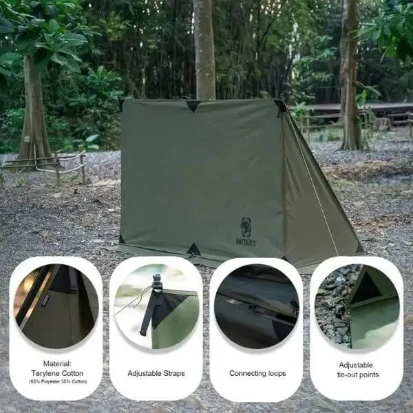 Camping Tarp with Poles - Durable, Easy Setup Shelter