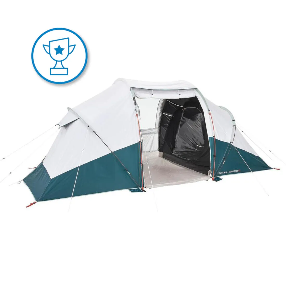 Camping tent with poles - Arpenaz 4.2 F&B - 4 Person - 2 Bedrooms
