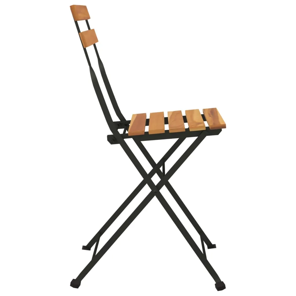 Chair Folding Chair Outdoor Patio Furniture Solid Wood Teak and Steel