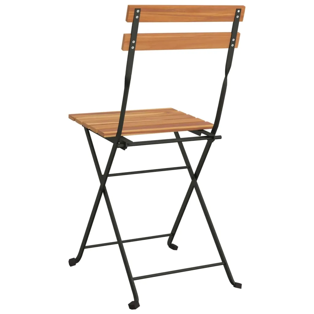 Chair Folding Chair Outdoor Patio Furniture Solid Wood Teak and Steel