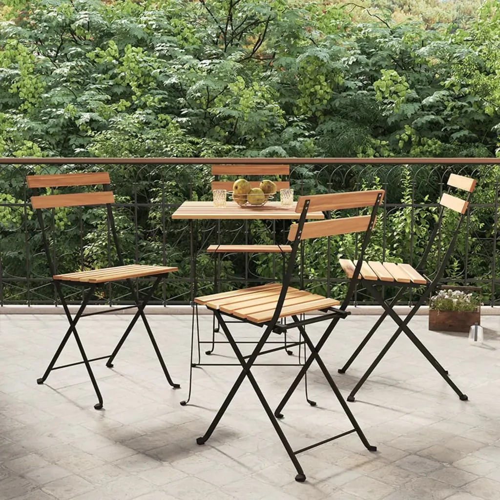 Chair Folding Chair Outdoor Patio Furniture Solid Wood Teak and Steel