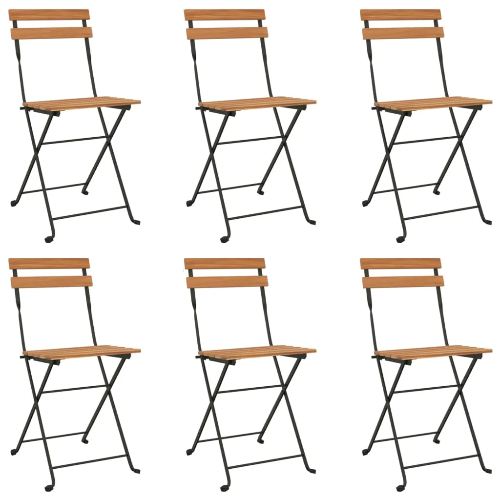 Chair Folding Chair Outdoor Patio Furniture Solid Wood Teak and Steel