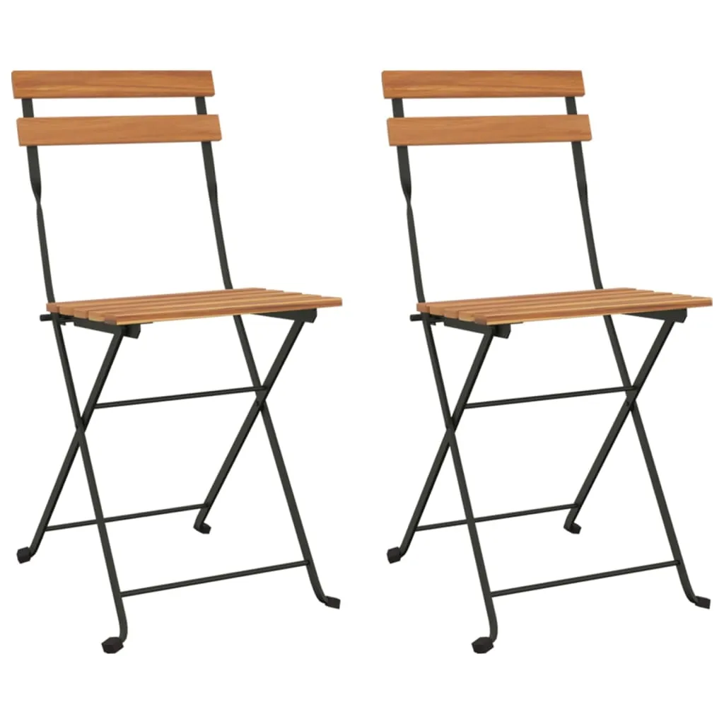 Chair Folding Chair Outdoor Patio Furniture Solid Wood Teak and Steel