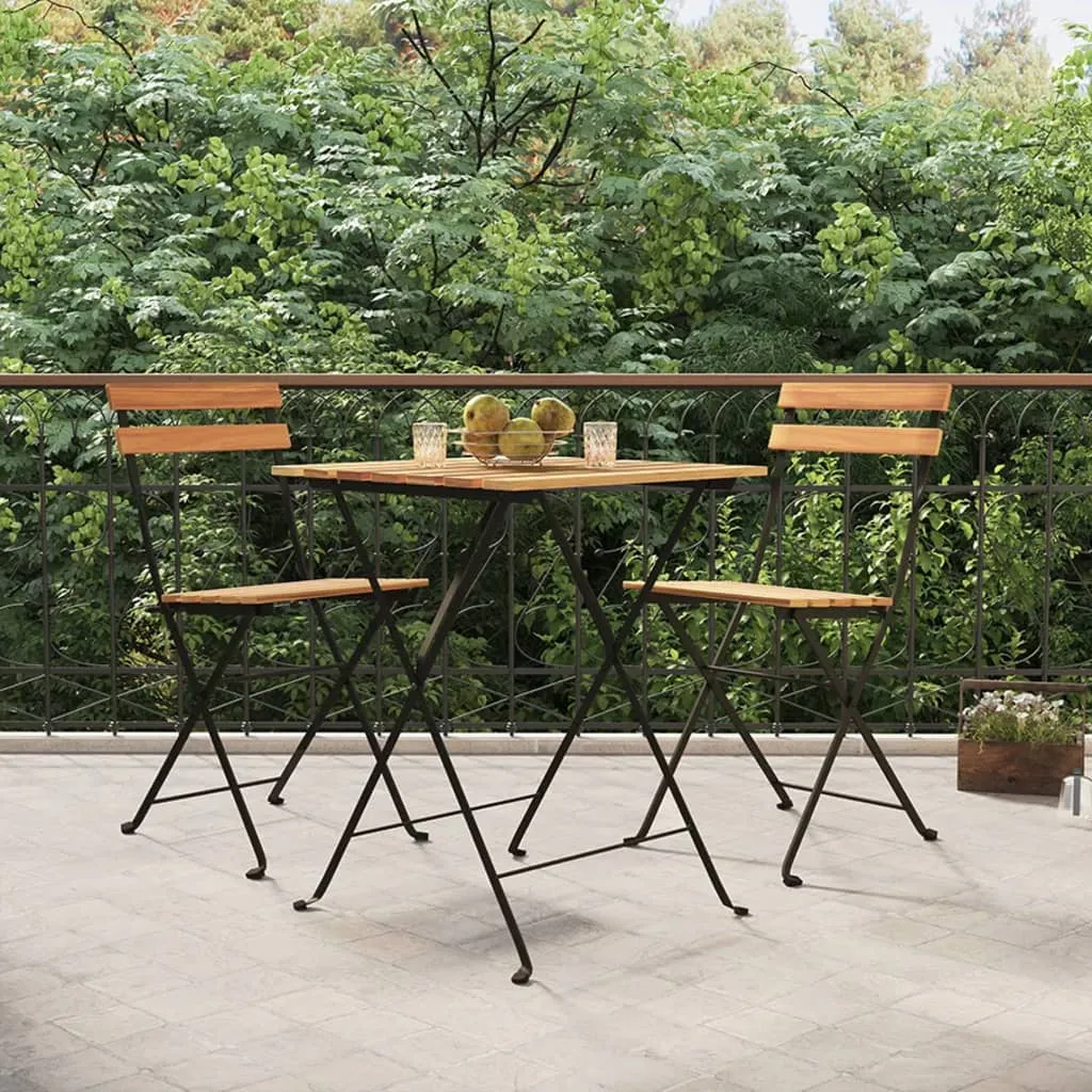 Chair Folding Chair Outdoor Patio Furniture Solid Wood Teak and Steel