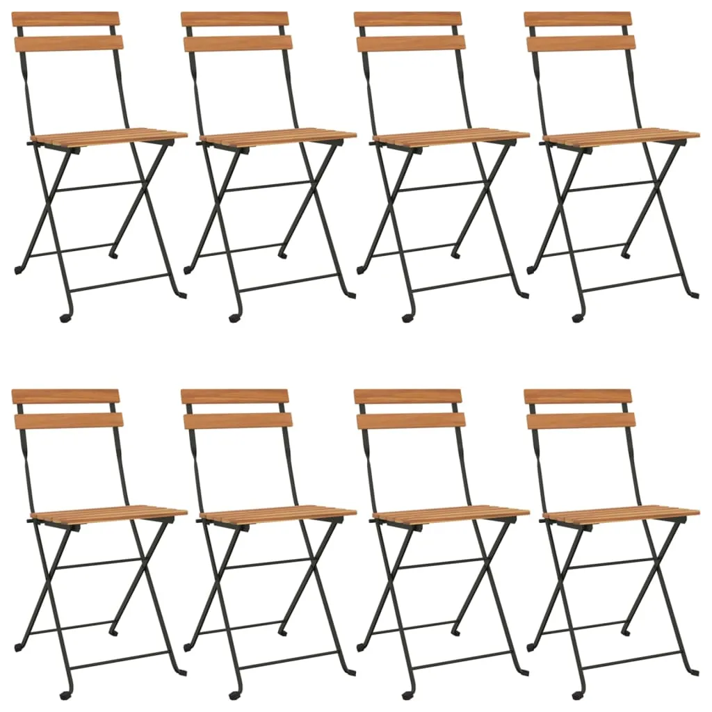 Chair Folding Chair Outdoor Patio Furniture Solid Wood Teak and Steel
