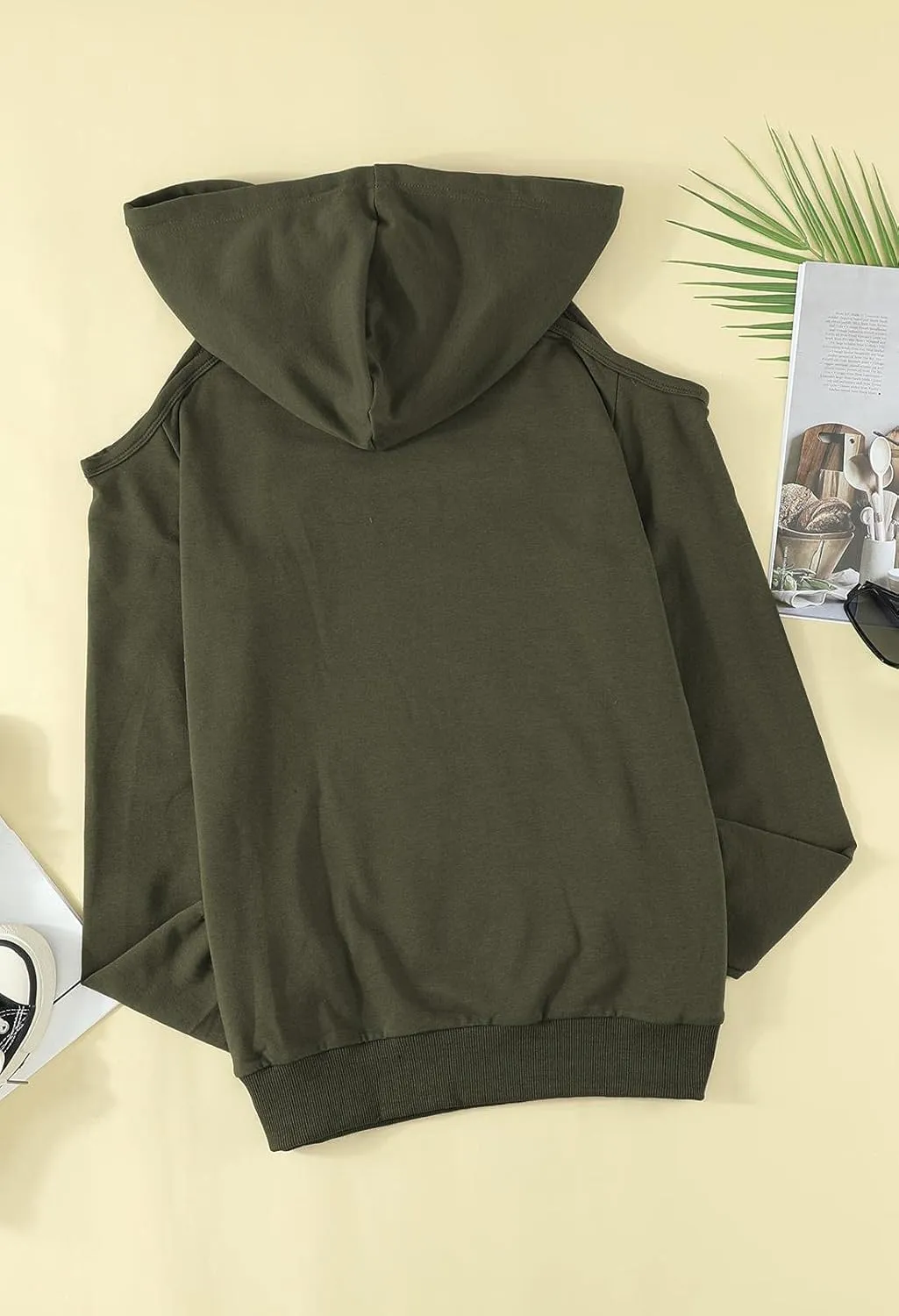 Cutiefox Women's Casual Long Sleeve Drawstring Hoodie Sweatshirts Pullover with Pockets