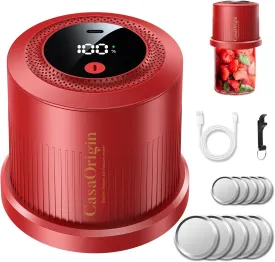 Electric Mason Jar Vacuum Sealer Kit with 10 Canner lids and Can Opener for Regular and Wide Mouth Jars