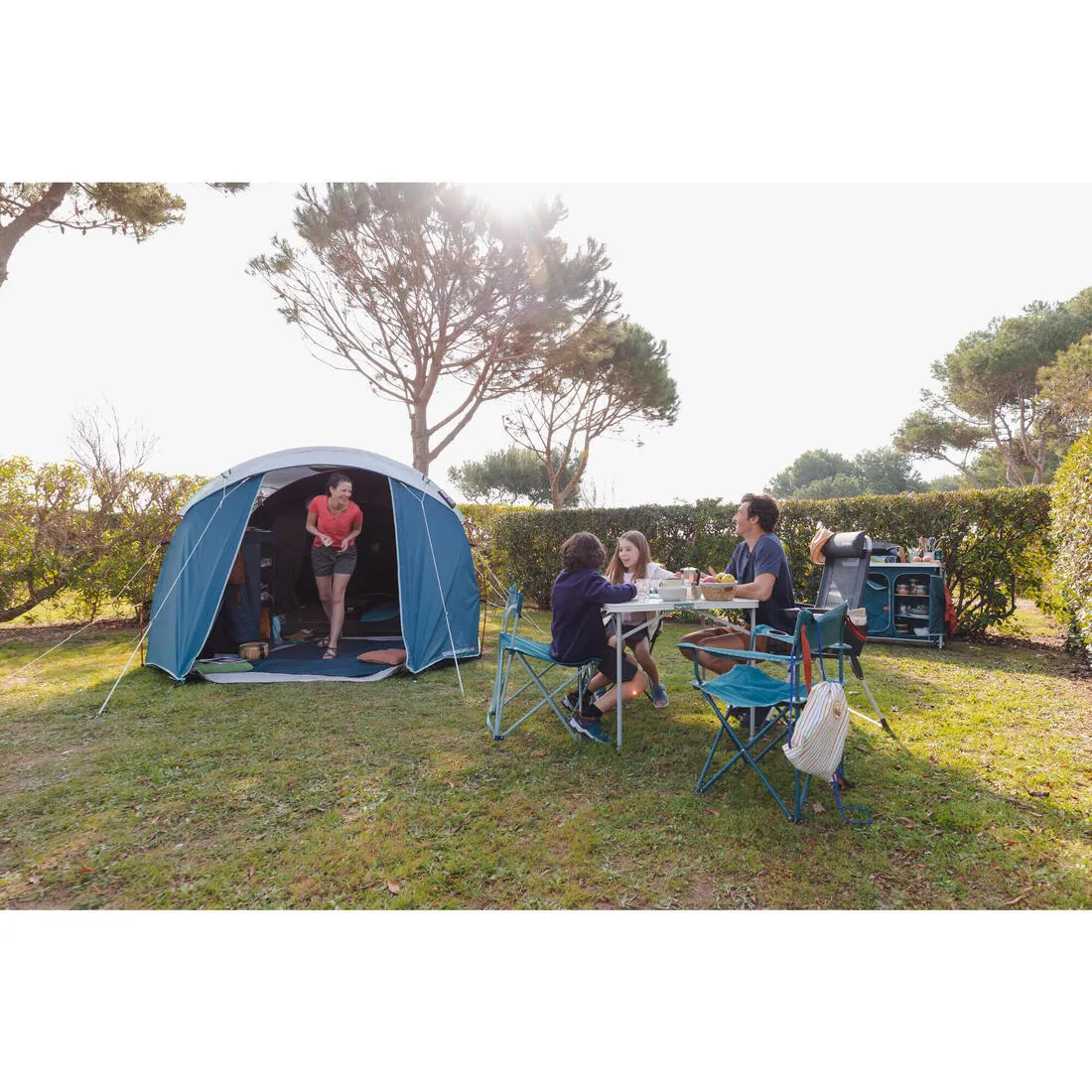 Family Tent 4 Person - Arpenaz 4.1 Fresh & Black
