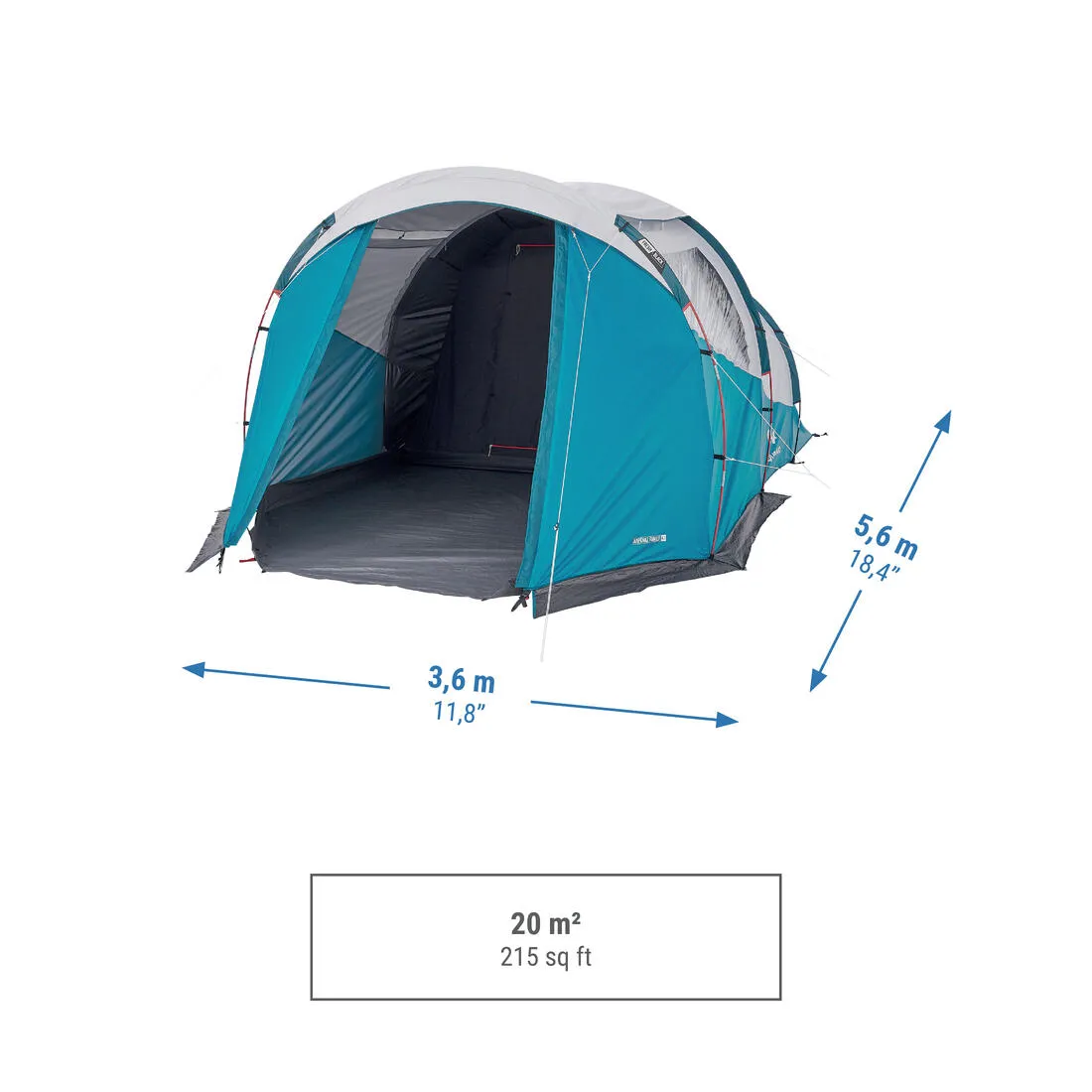 Family Tent 4 Person - Arpenaz 4.1 Fresh & Black