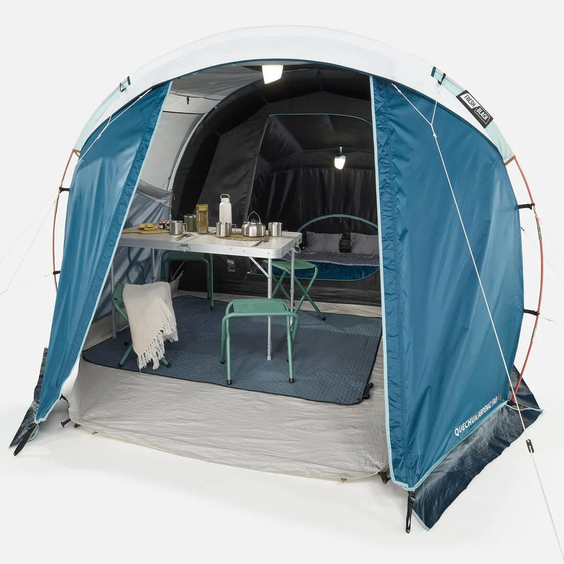 Family Tent 4 Person - Arpenaz 4.1 Fresh & Black