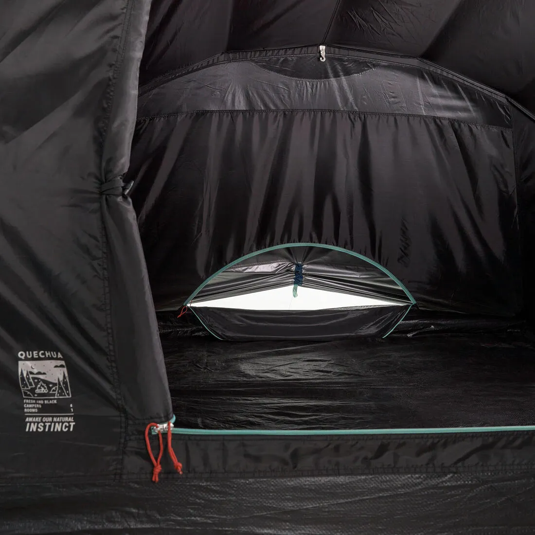 Family Tent 4 Person - Arpenaz 4.1 Fresh & Black