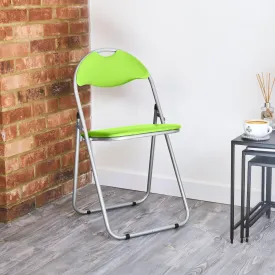 Folding Padded Office Dining Desk Chair - Green