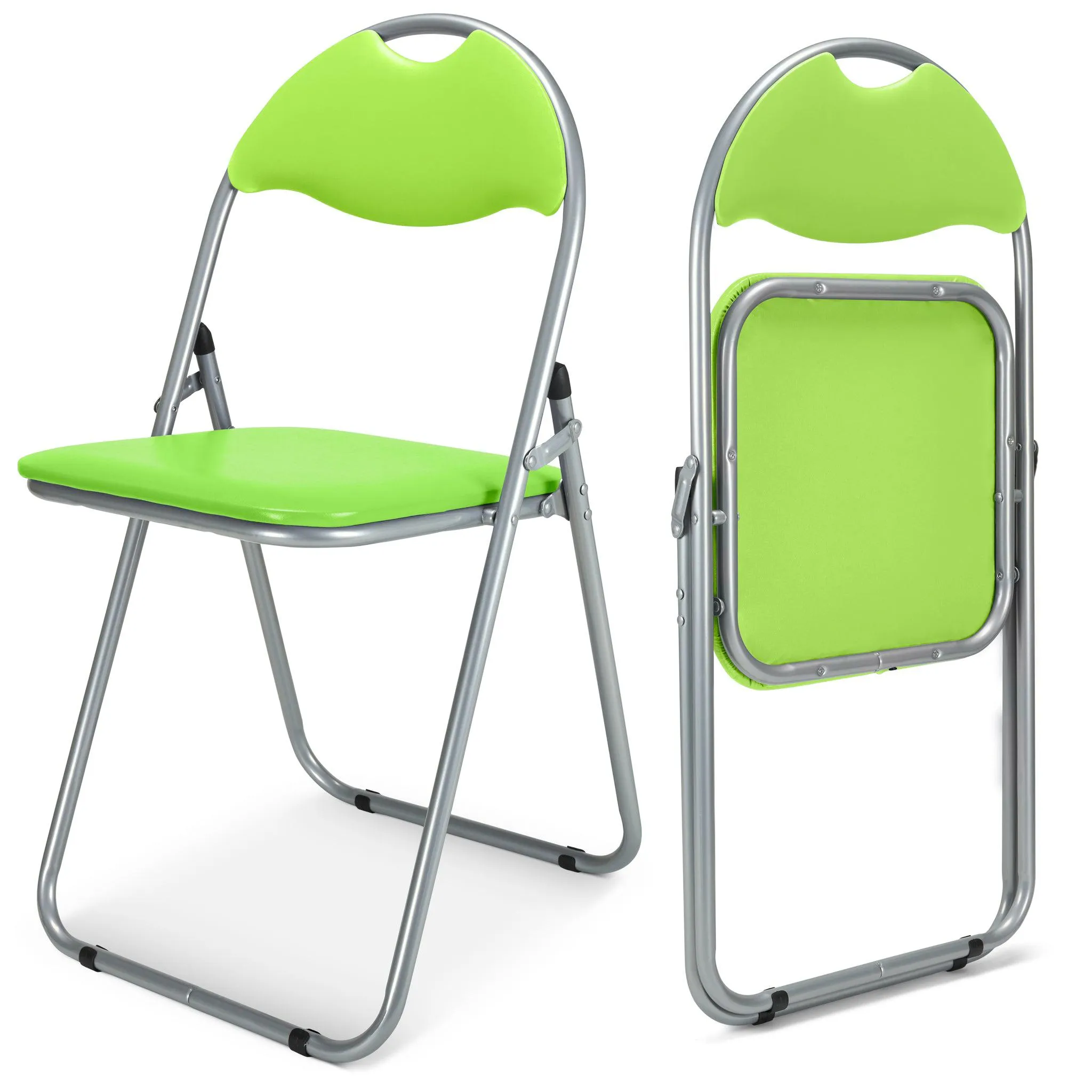 Folding Padded Office Dining Desk Chair - Green