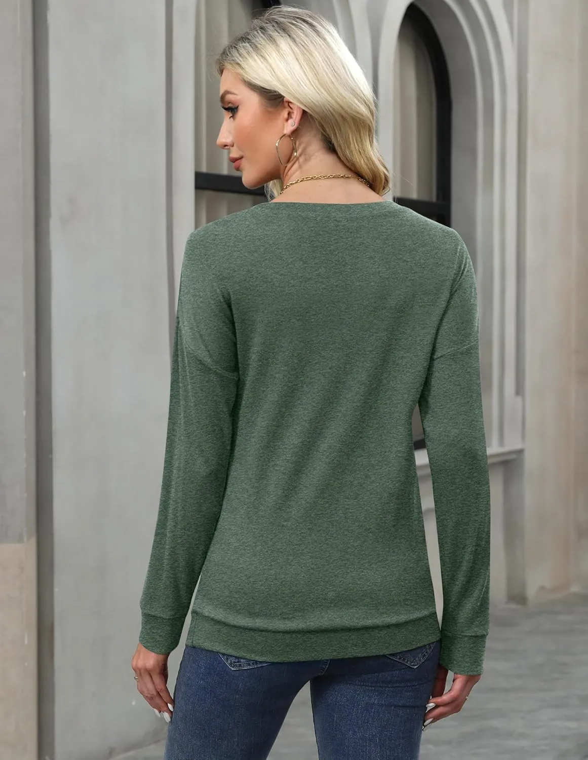 For G and PL Women's 2024 Fall Winter Long Sleeve Crewneck Lace Top Shirt Dressy Casual Elegant Sweatshirt