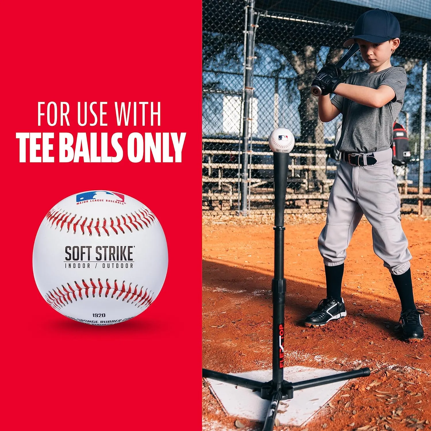 Franklin Sports Kids Teeball Bat - Venom   Barracuda Aluminum   Composite - USA Baseball Certified for Boys   Girls - Youth Metal Bat - Drop -10 to -13