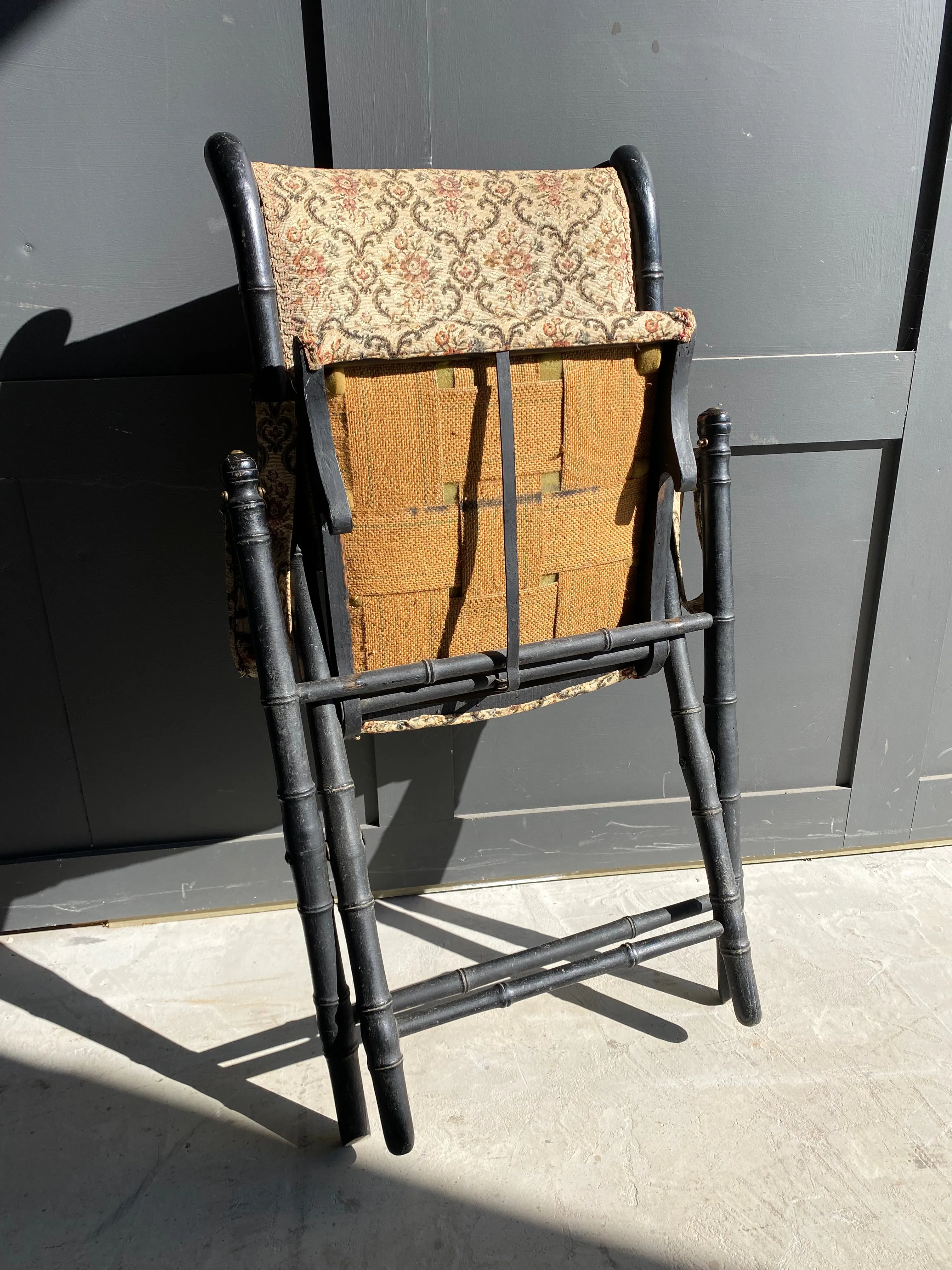 French folding campaign chair