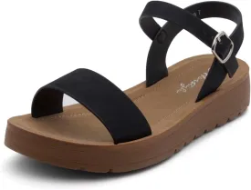 Herstyle Womens Flat Sandals  One Band Ankle Strap Dressy Casual Sandals with Cushioned Footbed | Comfortable Open Toe Walking Shoes for Summer & Daily Wear
