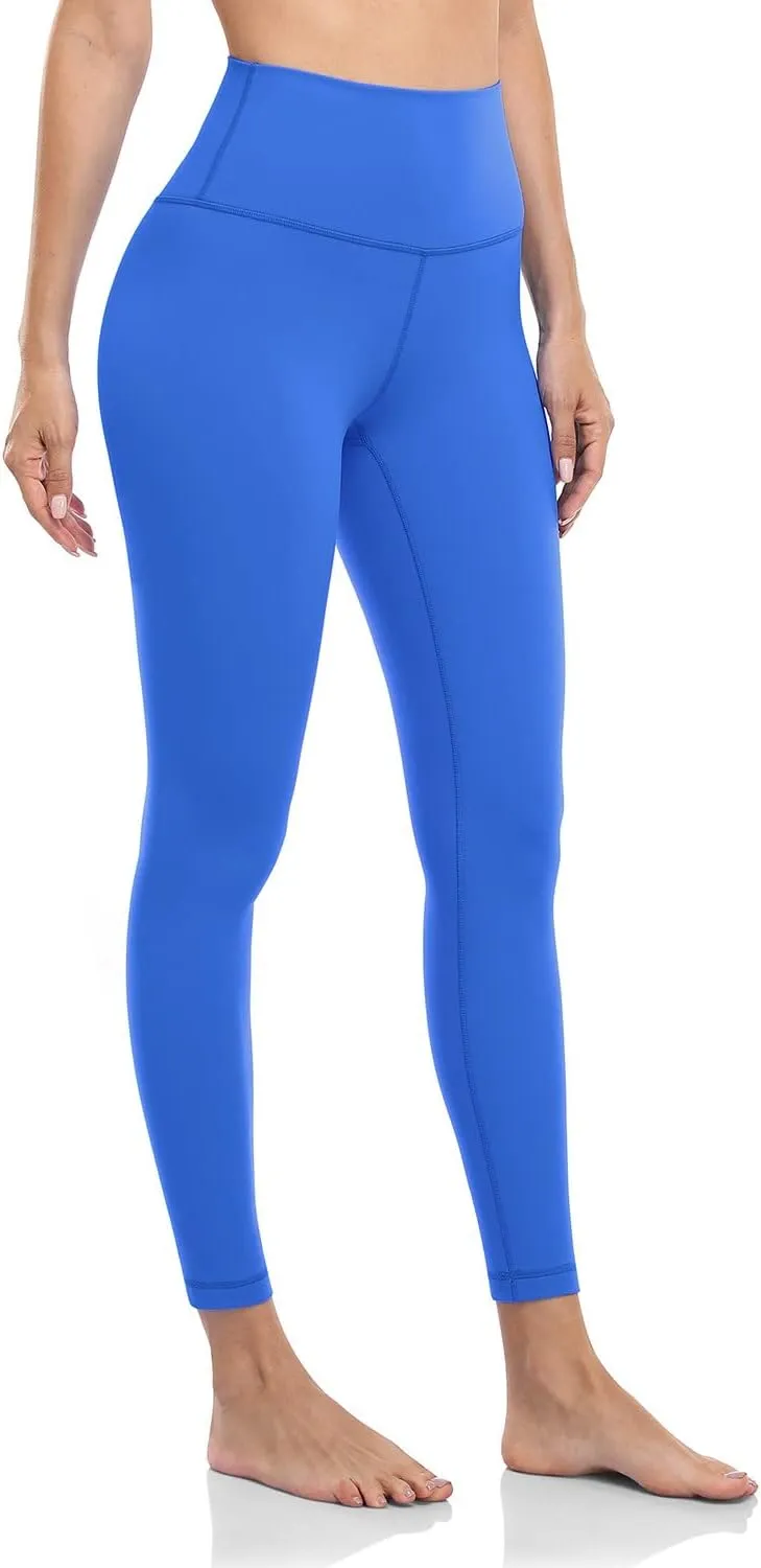 HeyNuts Essential/Pure&Plain 7/8 Leggings, High Waisted Compression Soft Pants Workout Athletic Yoga Pants 25"