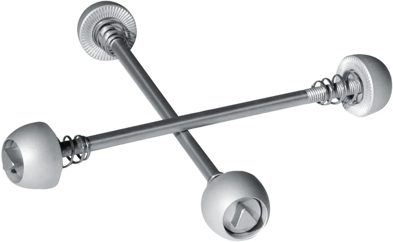 Hublox Bolt On Bicycle Skewers by Delta Cycle - Quick Release Bike Stainless Steel Spring Skewers with Tamper-resistant Bolts Prevent Theft - Front and Rear Wheels for Both Road and Mountain Bikes