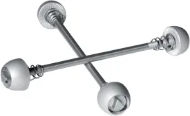 Hublox Bolt On Bicycle Skewers by Delta Cycle - Quick Release Bike Stainless Steel Spring Skewers with Tamper-resistant Bolts Prevent Theft - Front and Rear Wheels for Both Road and Mountain Bikes