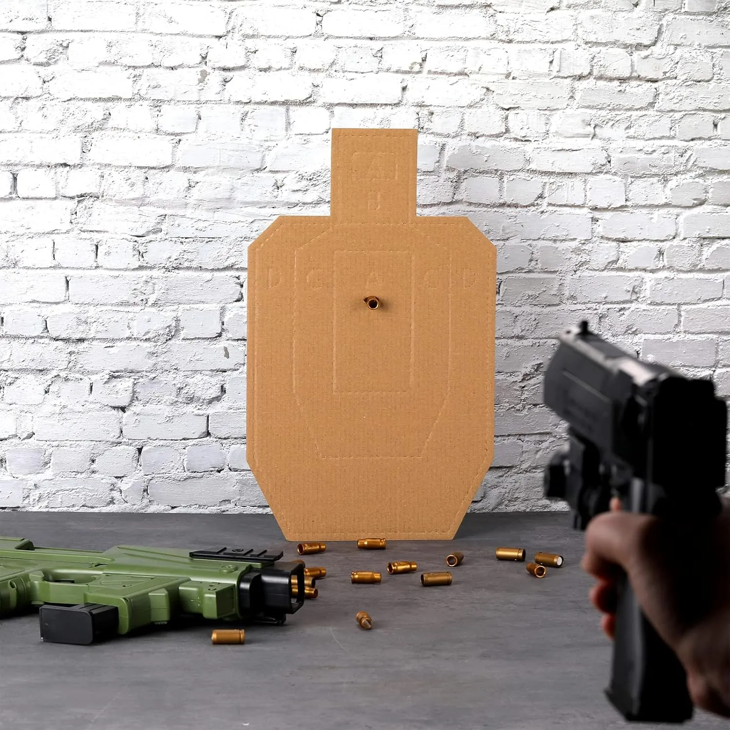 Hungdao IPSC Shooting Cardboard Targets Competition Silhouette Tactical Cardboard Targets for Practical Shooting Training Range Practice Competitions Self-Defense Training