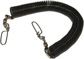 JCS 12FT Speargun Auto Coil - Self-Coiling Spearfishing Line with Stainless Steel Tuna Clip and Durable Shock Cord