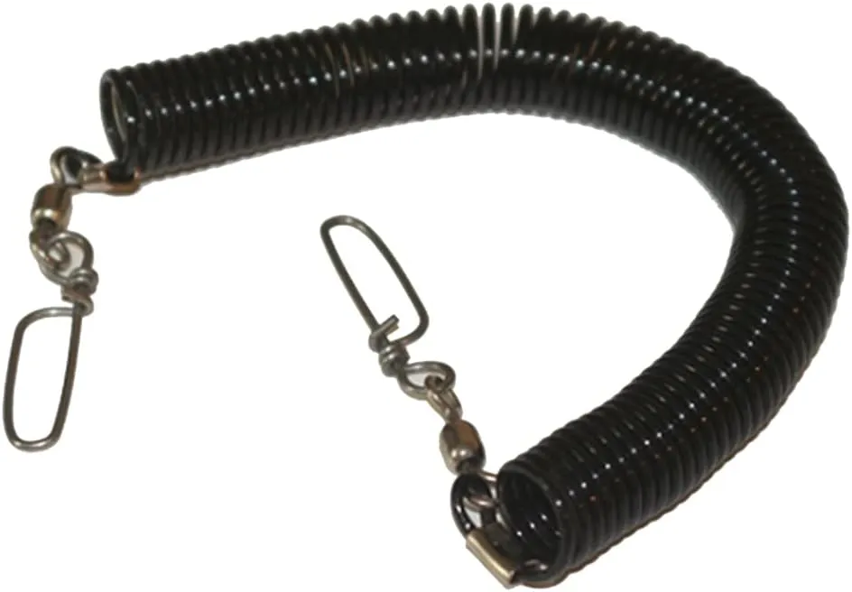 JCS 12FT Speargun Auto Coil - Self-Coiling Spearfishing Line with Stainless Steel Tuna Clip and Durable Shock Cord