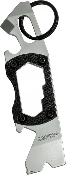 Kershaw PT-2 Compact Keychain Pry Tool (8810X); Features Bottle Opener, Two Screwdriver Tips, Pry Bar, Wire Scraper, Three Hex Drives; Made of 8Cr13MoV Stainless Steel; 0.8 OZ, 3.75 in Length, Small