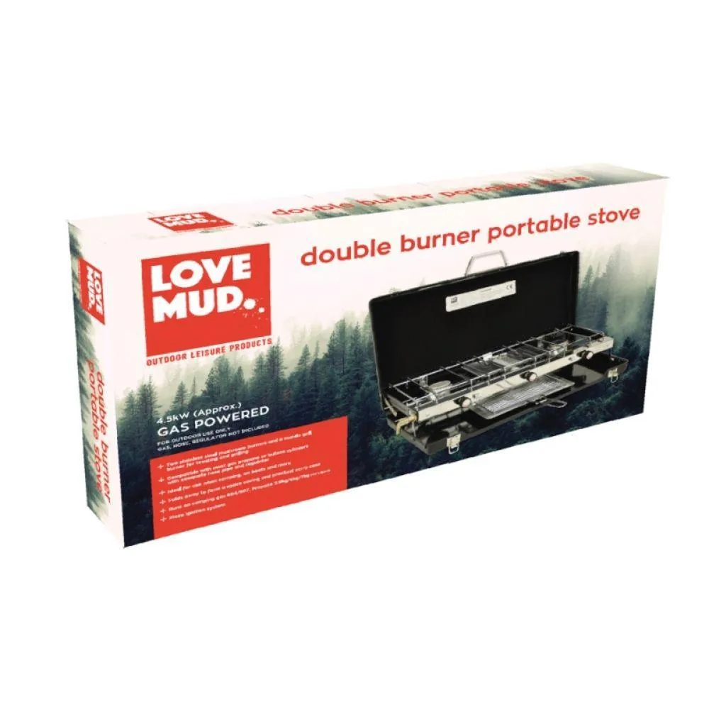 Love Mud Double Burner Portable Camping Stove And Grill