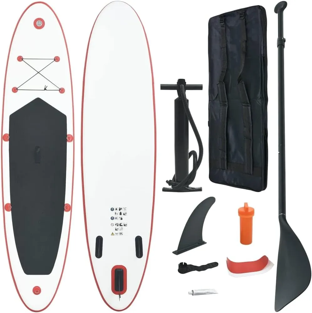 MataldeStand Up Paddle Board Set SUP Surfboard Inflatable Red and Wte-22104