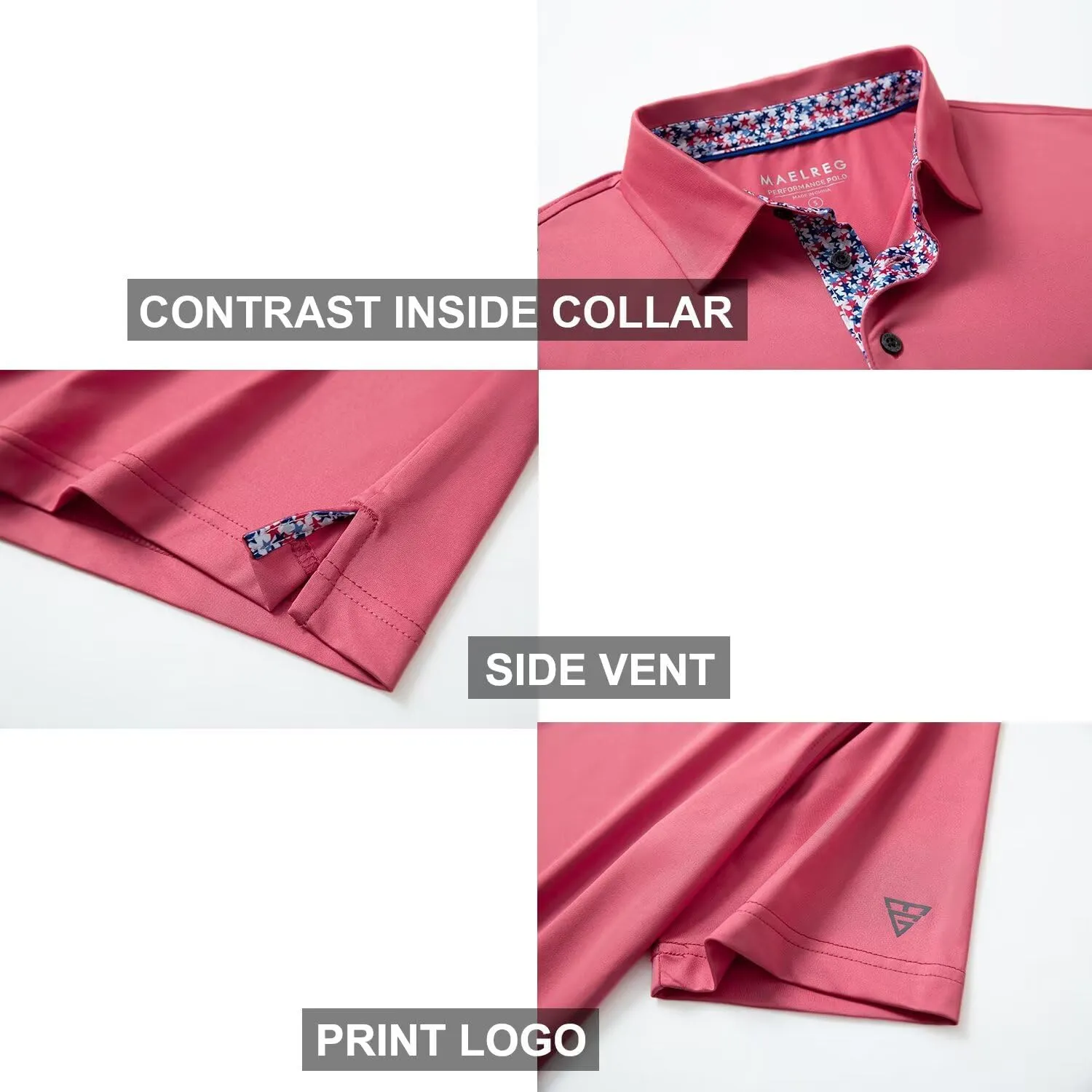 Mens Polo Shirts Short and Long Sleeve Casual Solid Stylish Dry Fit Performance Designed Collared Golf Polo Shirts for Men