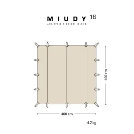 MIUDY16 T/C棉雪貂天幕 4X4M 方形天幕 UV 版