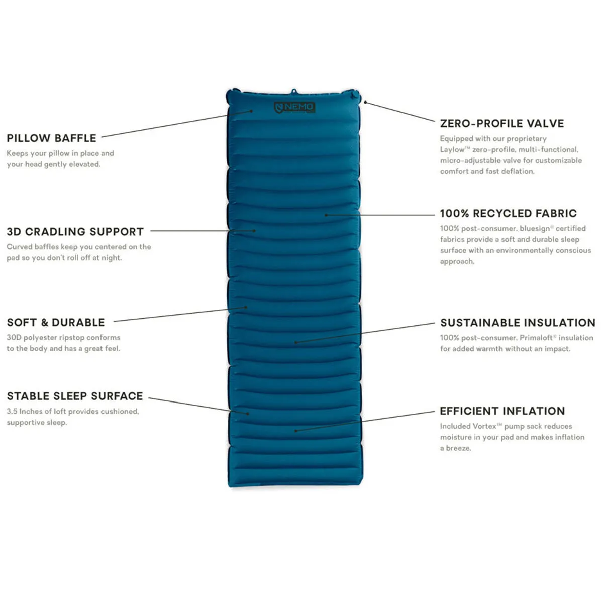 Nemo Sleeping Pad - Quasar 3D Insulated (Long Wide)