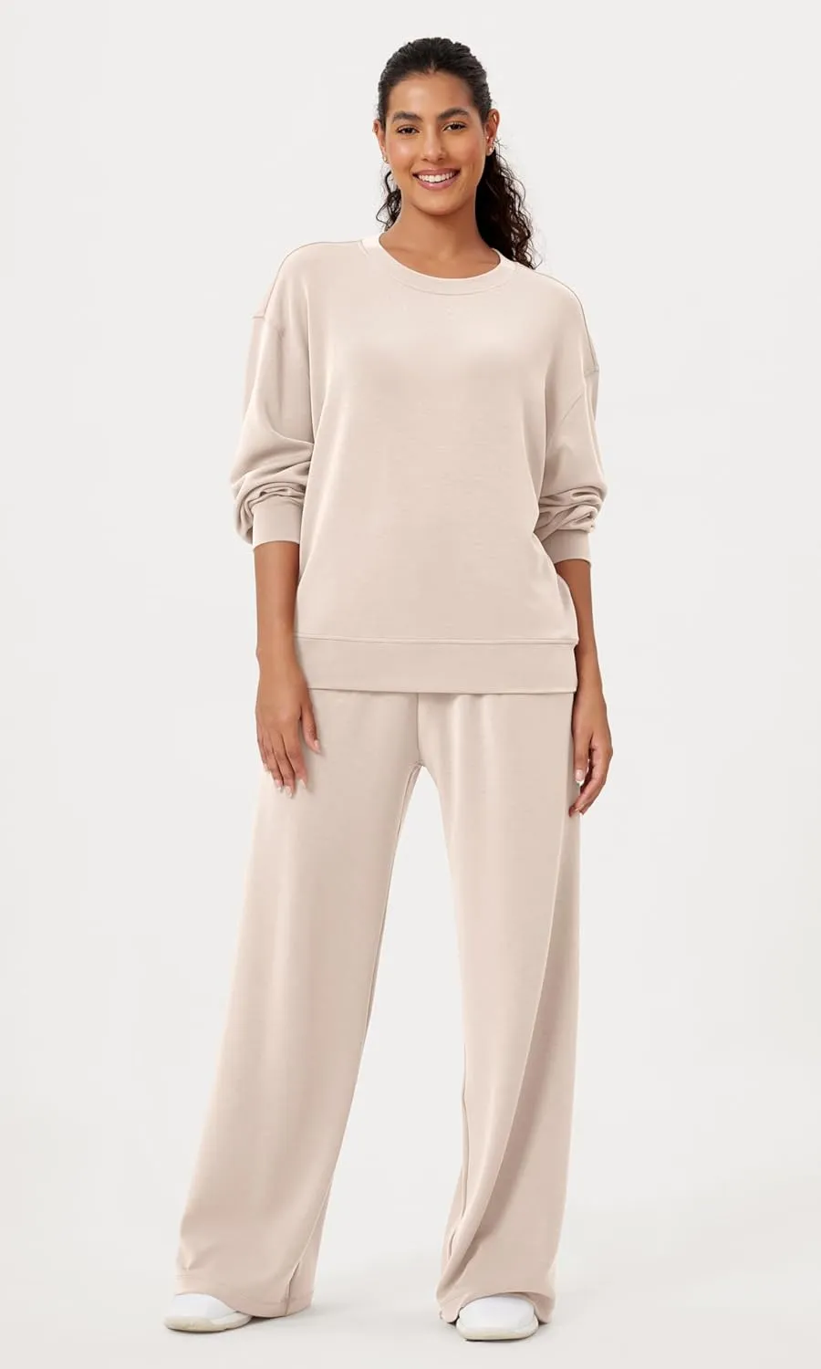 ODODOS Modal Soft Oversized Sweatshirts for Women Crew Neck Long Sleeve Relaxed Pullover Tops