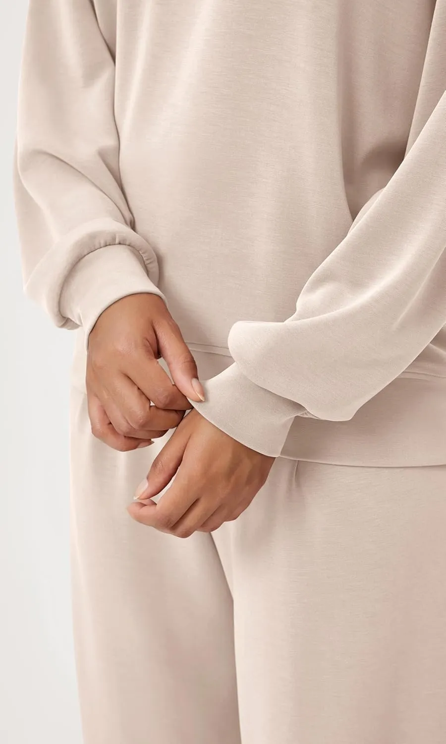 ODODOS Modal Soft Oversized Sweatshirts for Women Crew Neck Long Sleeve Relaxed Pullover Tops