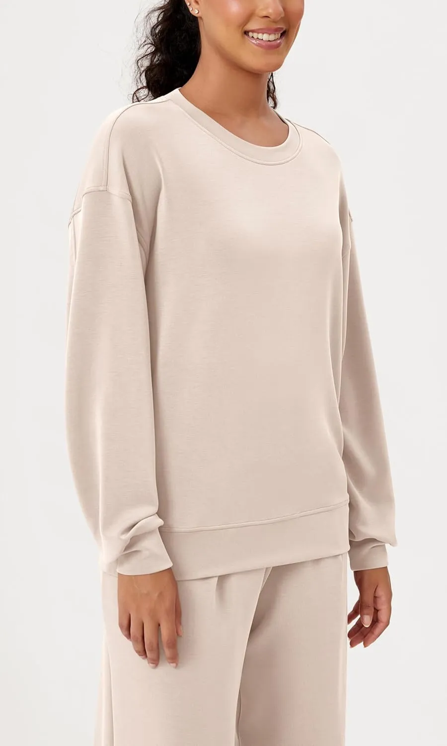 ODODOS Modal Soft Oversized Sweatshirts for Women Crew Neck Long Sleeve Relaxed Pullover Tops